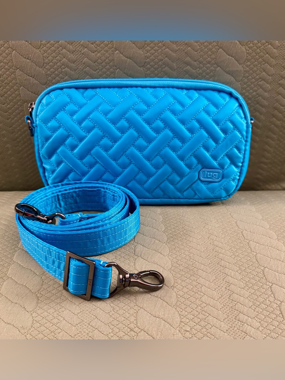 Lug Coupe XL Crossbody Bag Ocean Blue Like New
